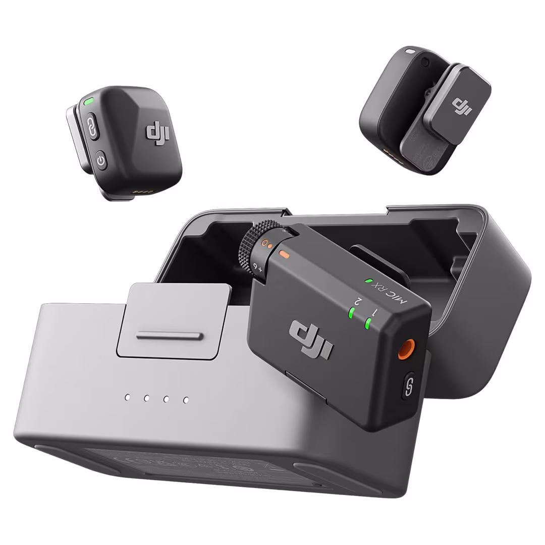 DJI Mic Mini Wireless Lavalier Microphone (2 TX + 1 RX + Charging Case)