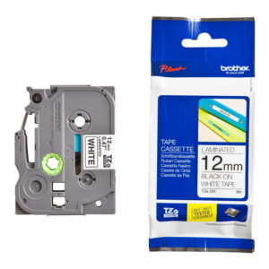 Brother TZE-231 P-Touch Tape — Black on White, 12mm x 8m